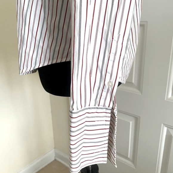 Lauren Ralph Lauren Red And White Striped Button Down Shirt - Picture 7 of 11